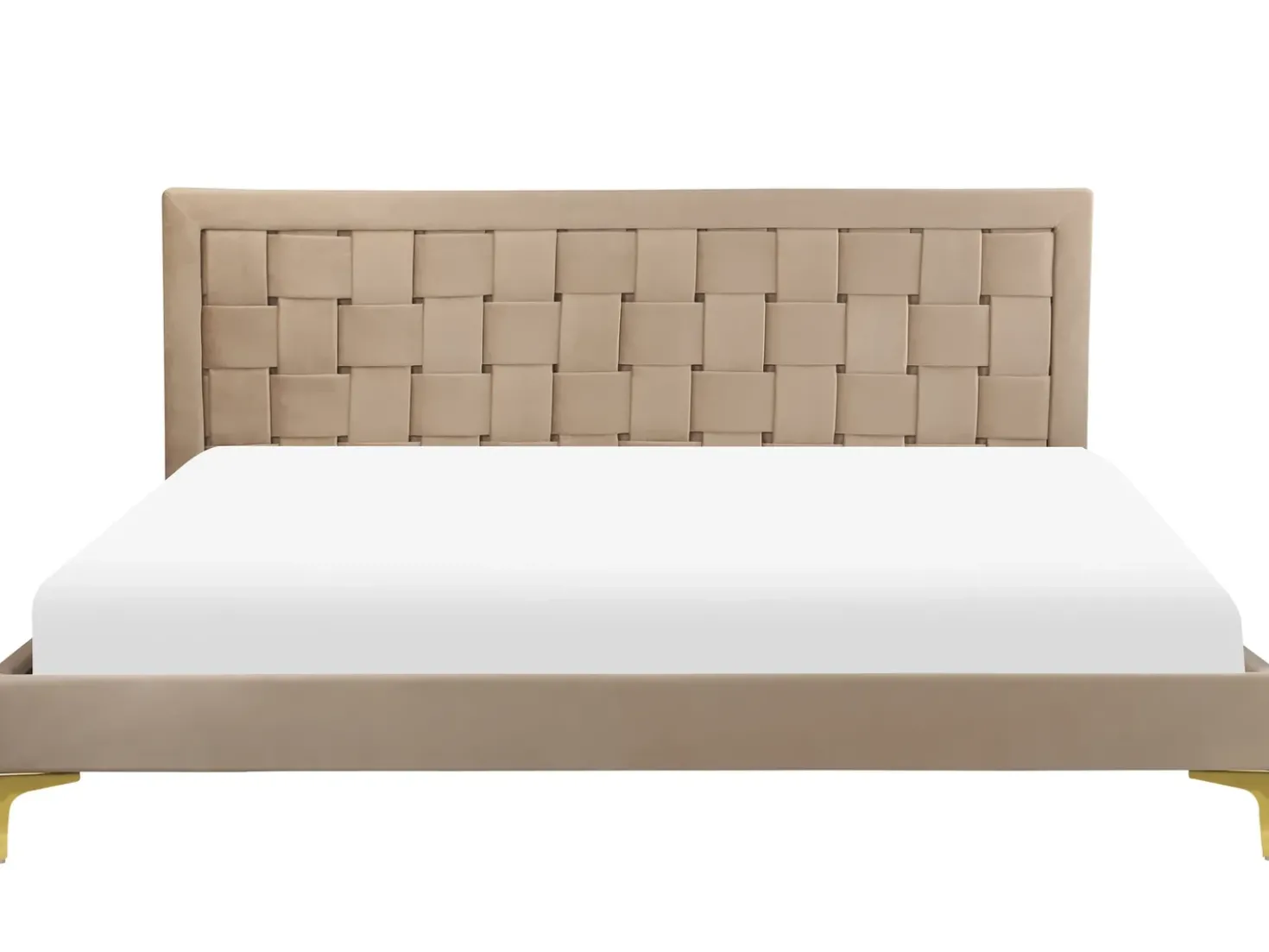 Letto Velluto LIMOUX 180 x 200 cm Tortora