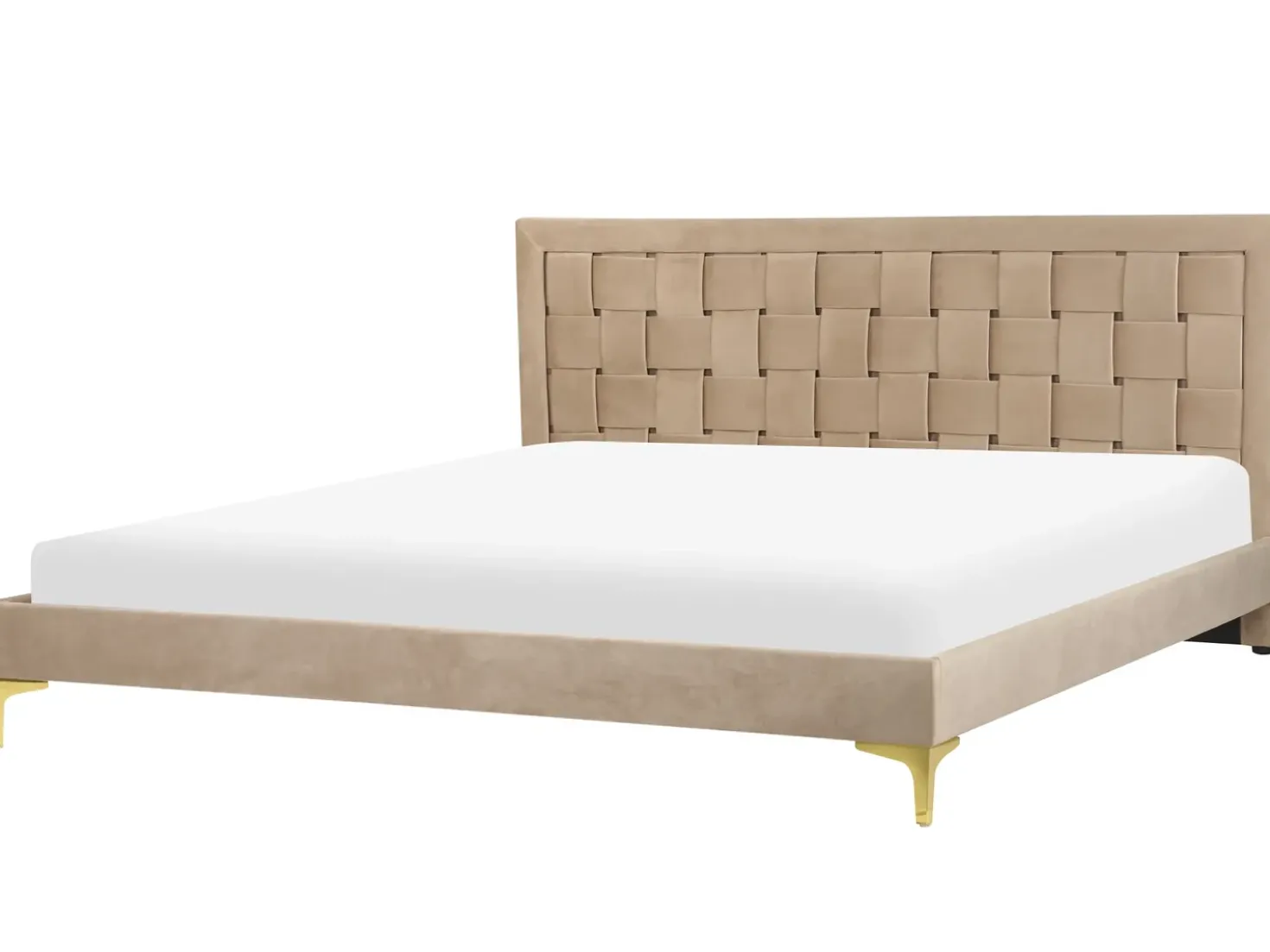 Letto Velluto LIMOUX 180 x 200 cm Tortora