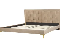 Letto Velluto LIMOUX 180 x 200 cm Tortora