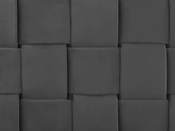 Letto Velluto LIMOUX 180 x 200 cm Nero