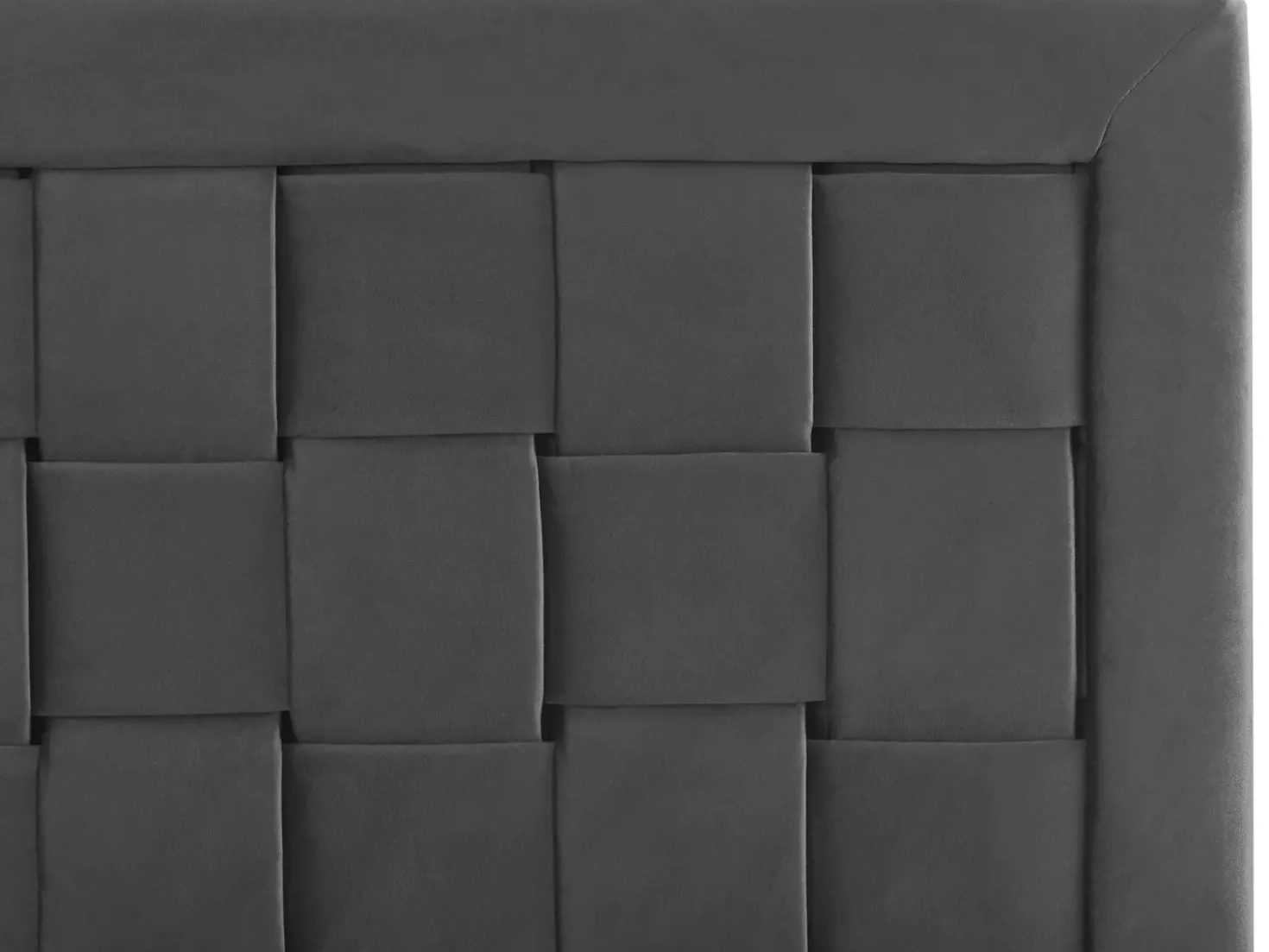 Letto Velluto LIMOUX 180 x 200 cm Nero