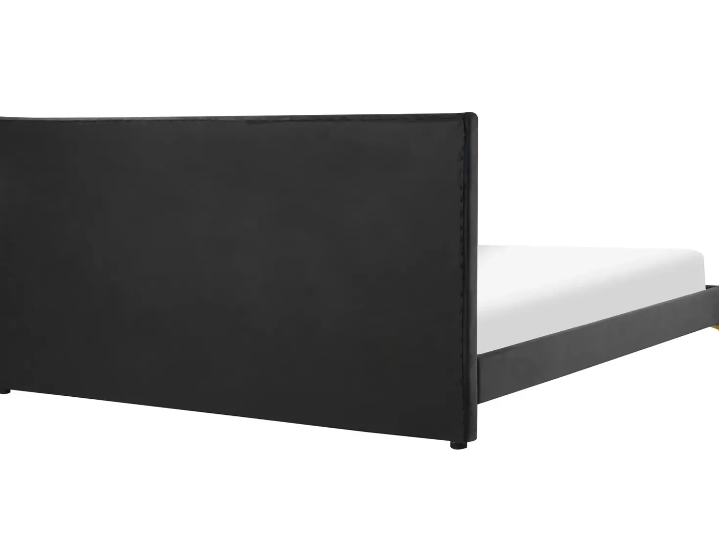 Letto Velluto LIMOUX 180 x 200 cm Nero