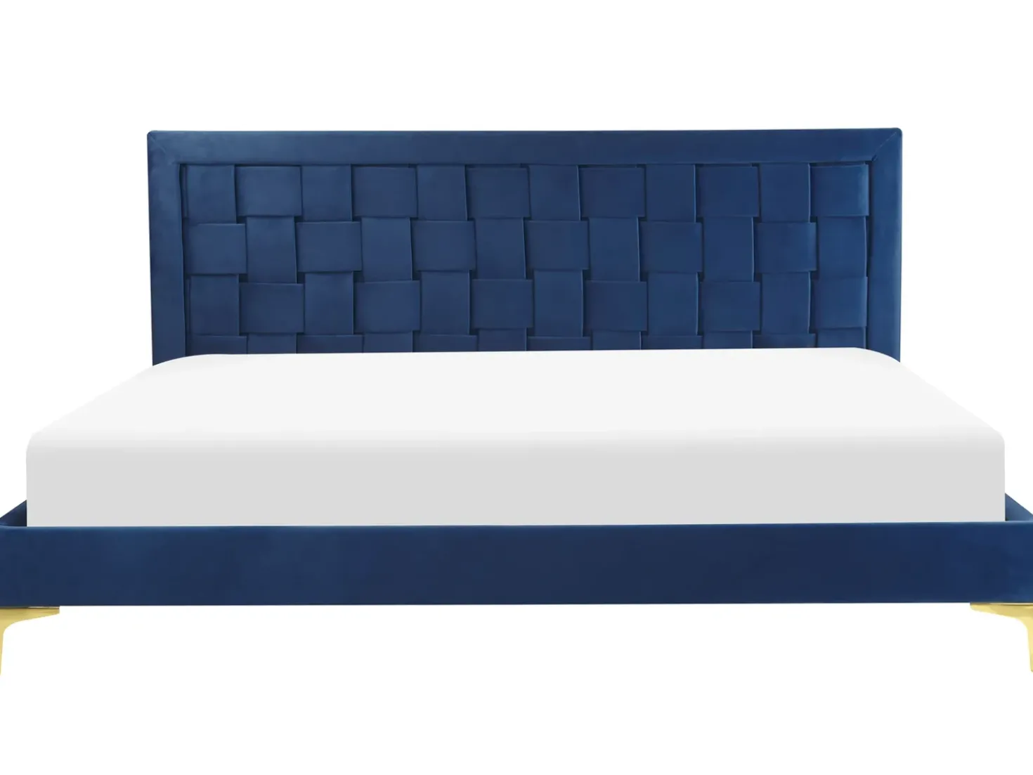 Letto Velluto LIMOUX 180 x 200 cm Blu marino