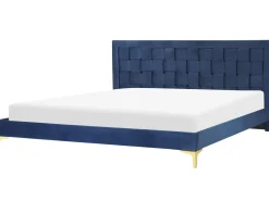 Letto Velluto LIMOUX 180 x 200 cm Blu marino