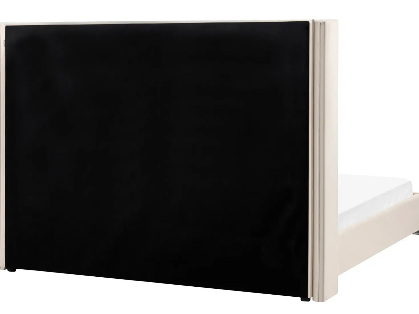 Letto Velluto LUBBON 180 x 200 cm Bianco sporco