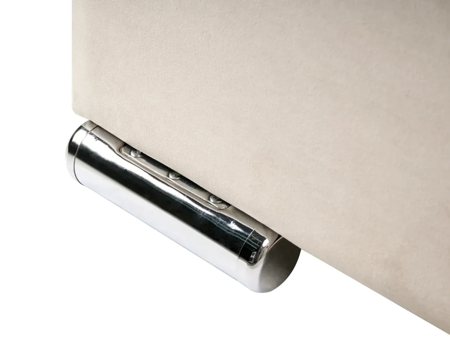 Letto Velluto LUBBON 160 x 200 cm Bianco sporco