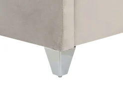 Letto Velluto LUBBON 180 x 200 cm Grigio chiaro