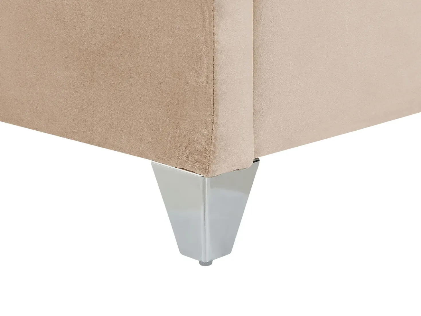 Letto Velluto LUBBON 180 x 200 cm Beige