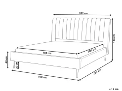 Letto Velluto MARVILLE 180 x 200 cm Beige sabbia