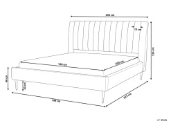 Letto Velluto MARVILLE 180 x 200 cm Blu marino