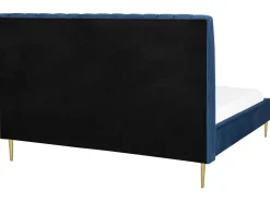 Letto Velluto MARVILLE 180 x 200 cm Blu marino