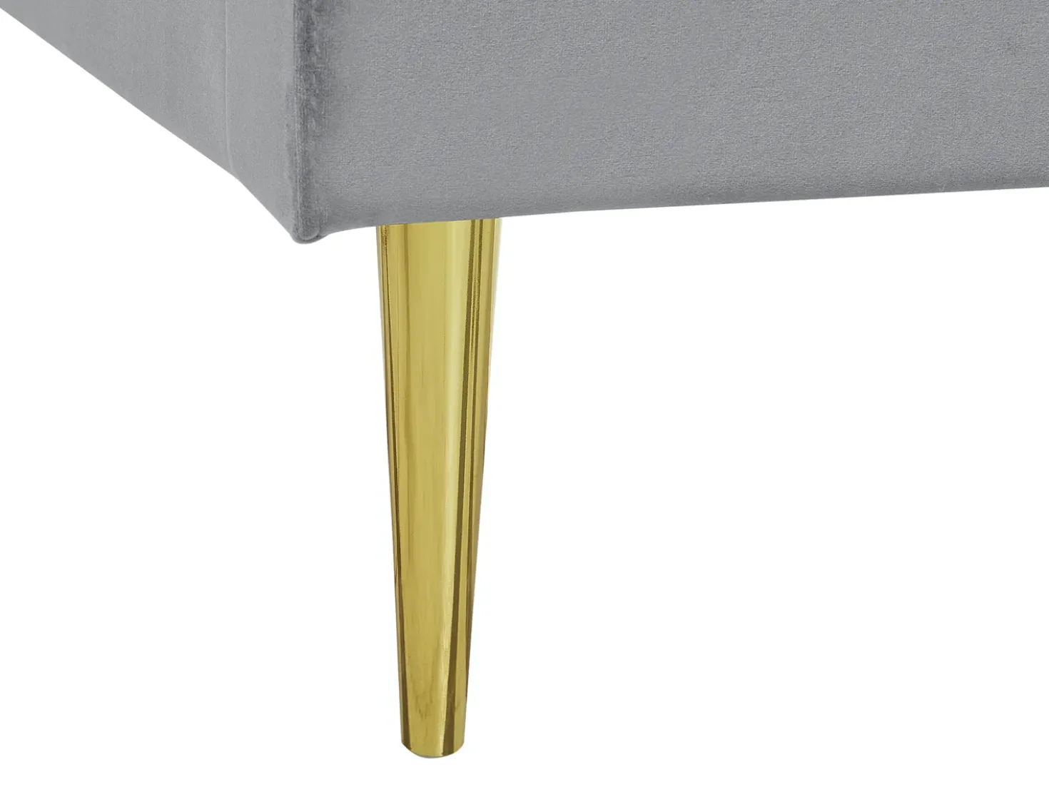 Letto Velluto MARVILLE 180 x 200 cm Grigio