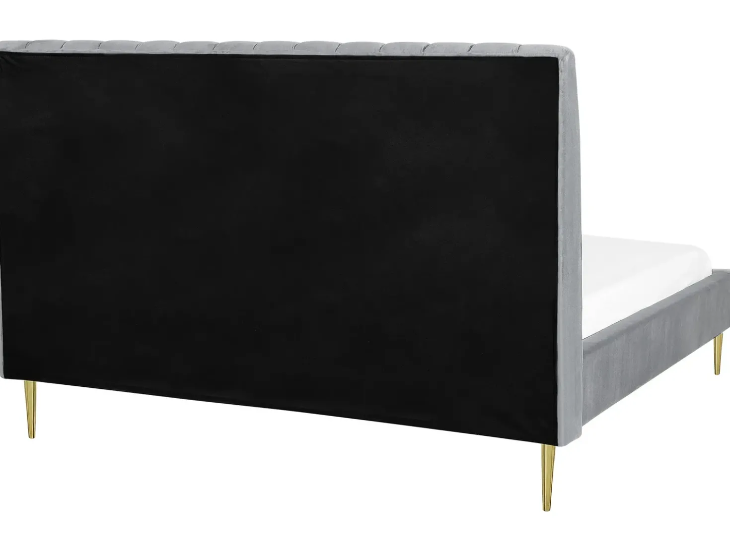 Letto Velluto MARVILLE 180 x 200 cm Grigio