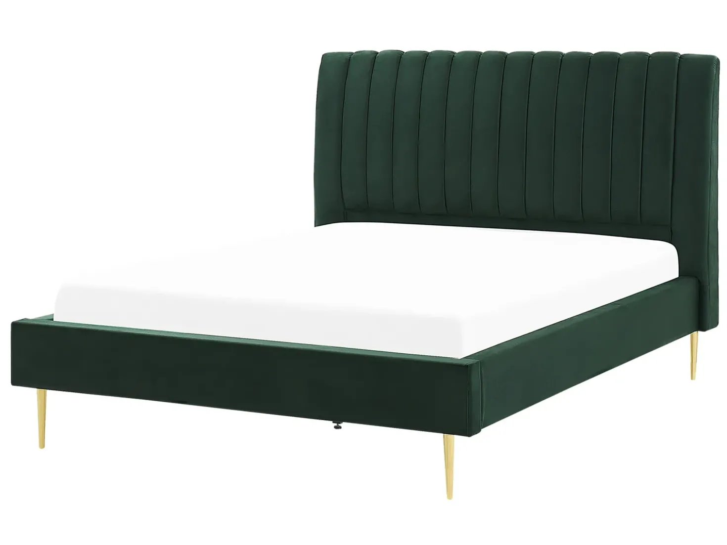 Letto Velluto MARVILLE 140 x 200 cm Verde smeraldo