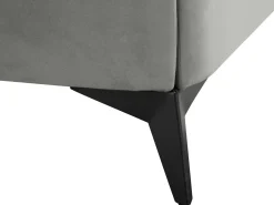 Letto Velluto MELLE 140 x 200 cm Grigio