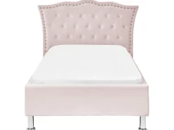 Letto Velluto METZ 90 x 200 cm Rosa pastello