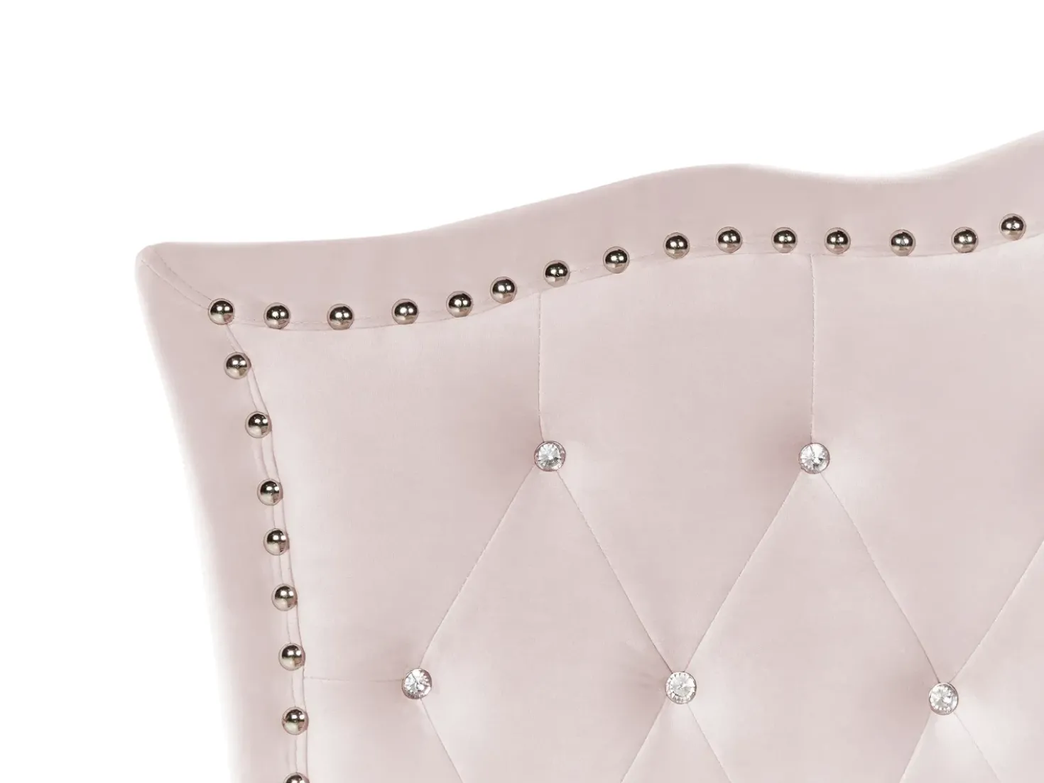 Letto Velluto METZ 90 x 200 cm Rosa pastello