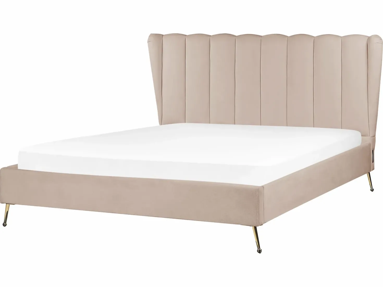 Letto Velluto MIRIBEL 160 x 200 cm Tortora