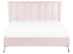 Letto Velluto MIRIBEL 140 x 200 cm Rosa pastello