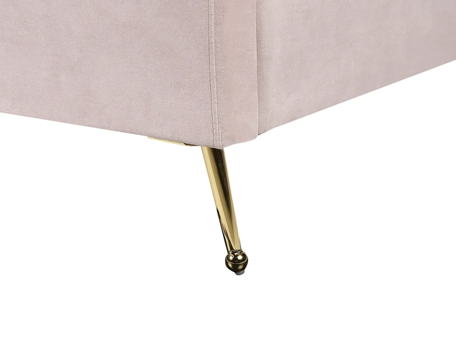 Letto Velluto MIRIBEL 140 x 200 cm Rosa pastello