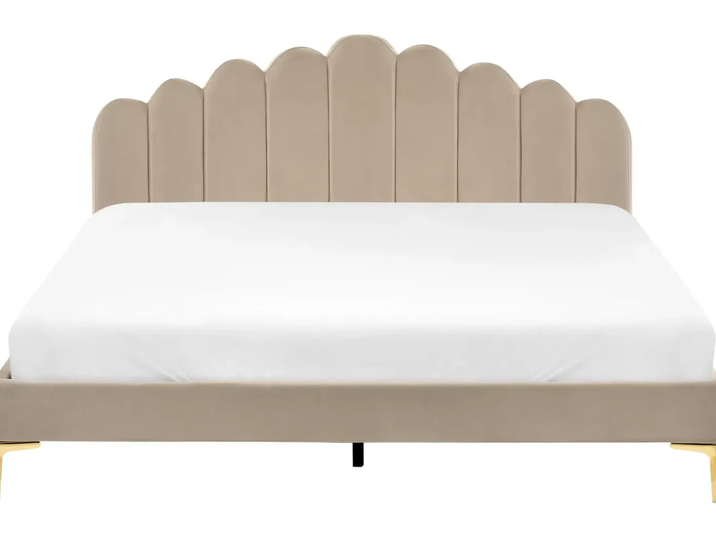 Letto Velluto SAUVIAN 180 x 200 cm Tortora