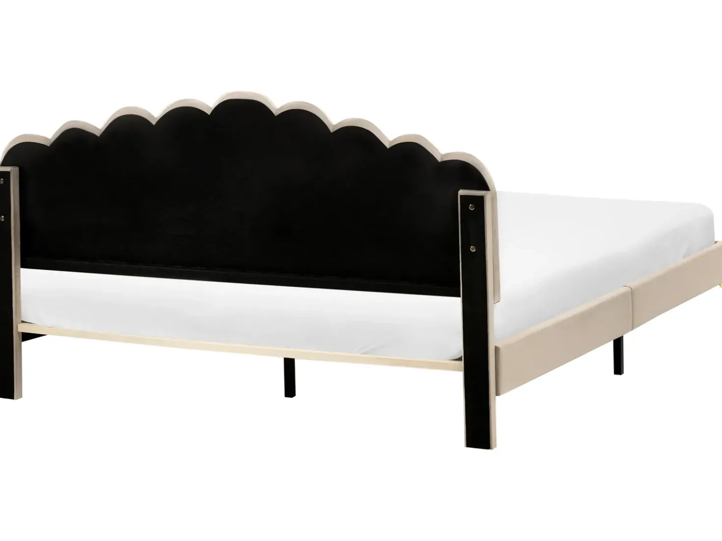 Letto Velluto SAUVIAN 180 x 200 cm Tortora