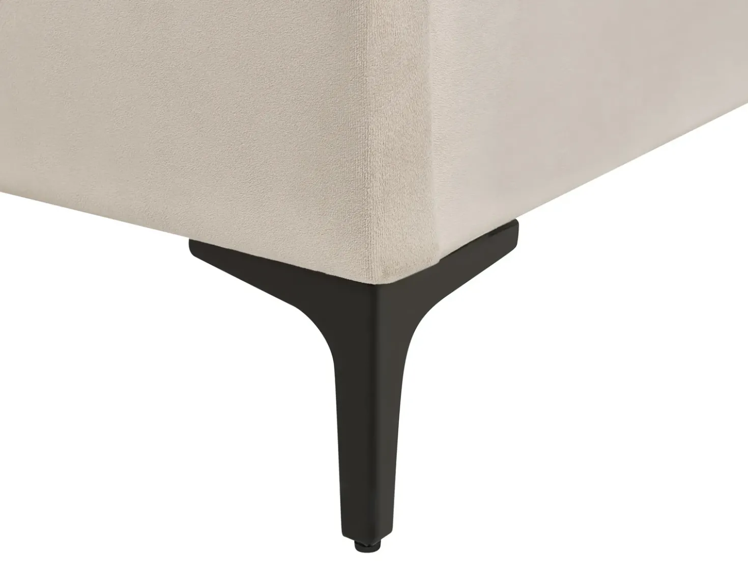 Letto Velluto SUZETTE 160 x 200 cm Beige chiaro