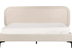 Letto Velluto SUZETTE 160 x 200 cm Beige chiaro
