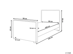 Letto Velluto TEENIE 90 x 200 cm Azzurro
