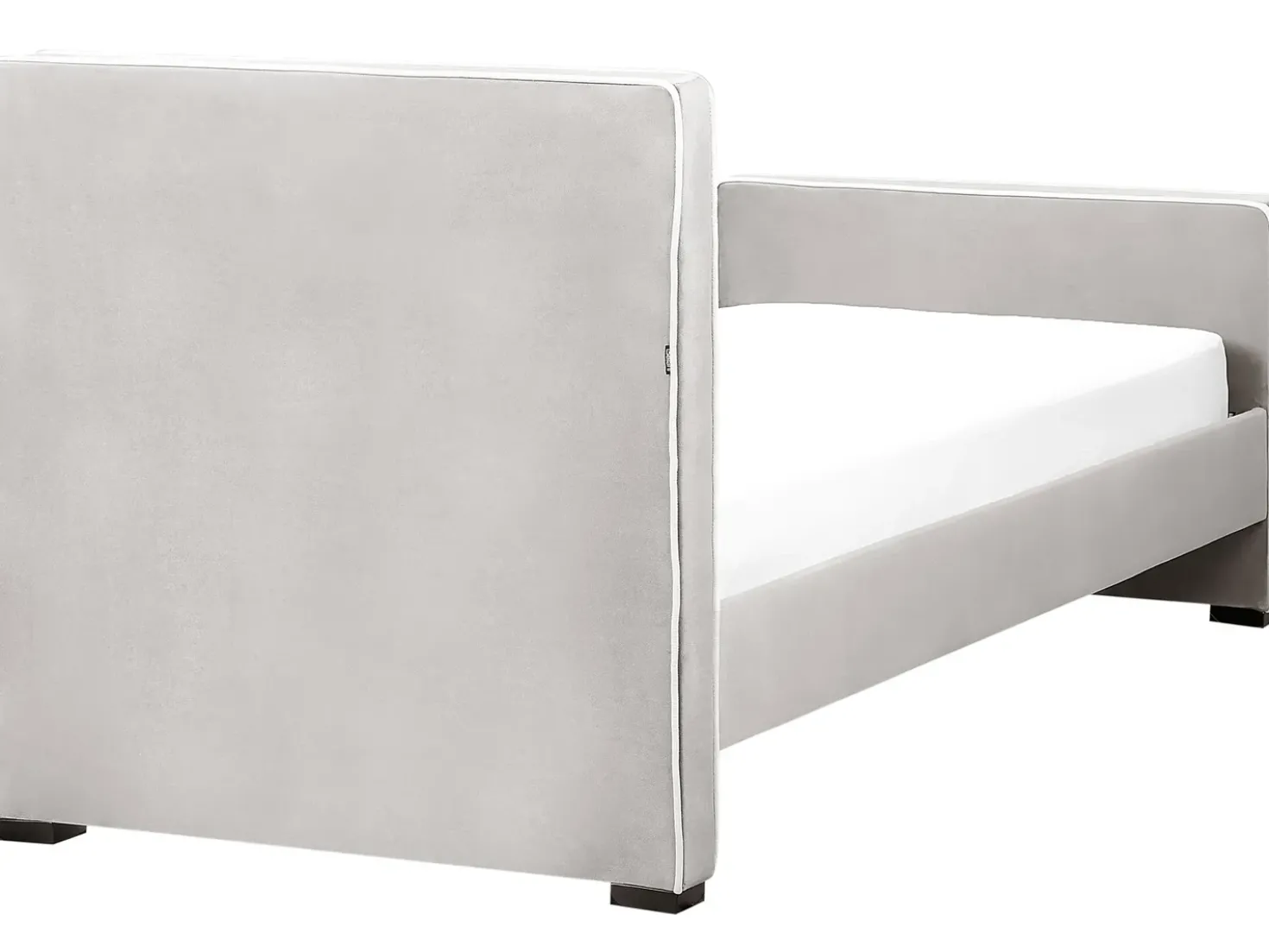 Letto Velluto TEENIE 90 x 200 cm Grigio chiaro
