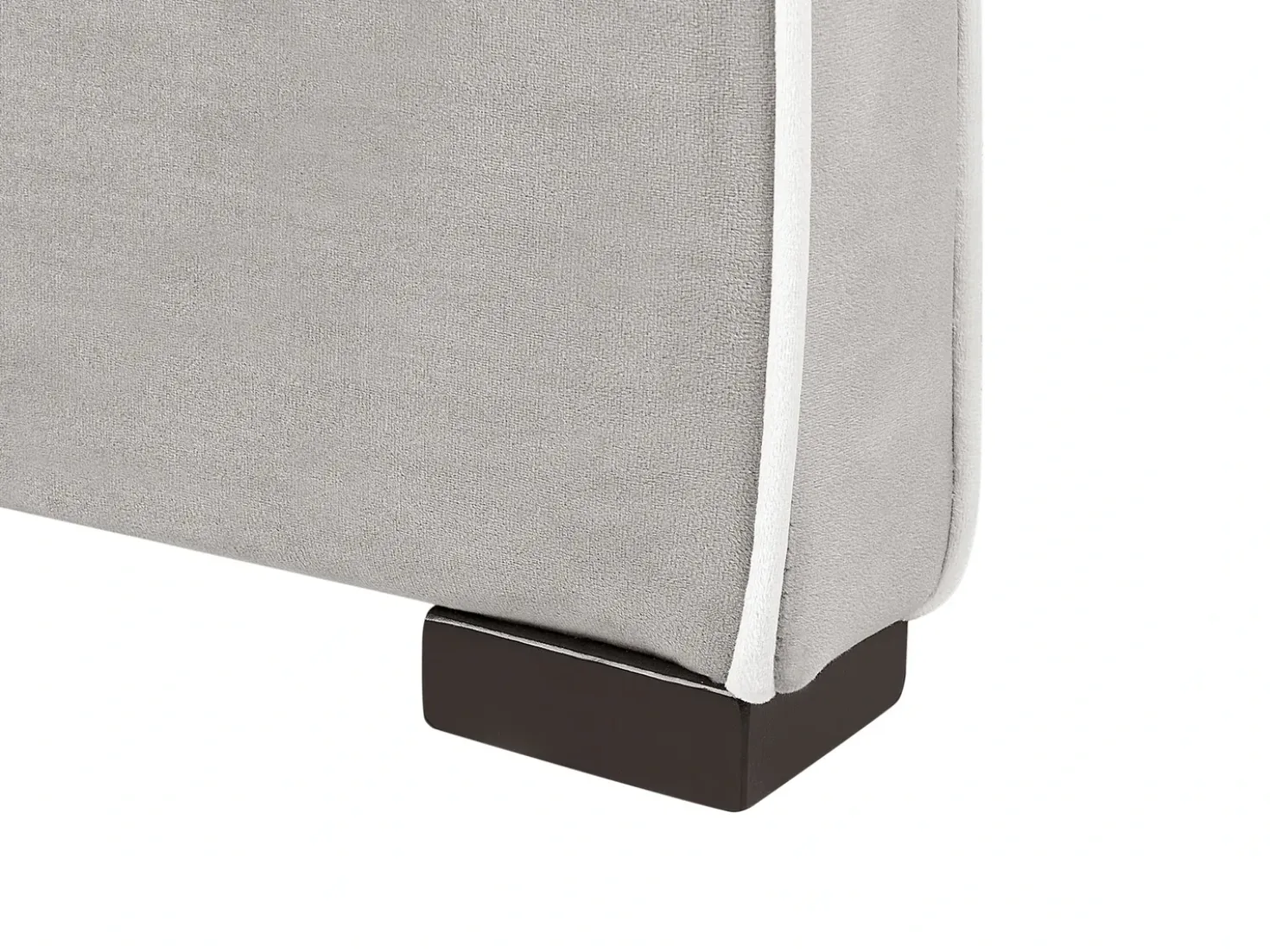 Letto Velluto TEENIE 90 x 200 cm Grigio chiaro