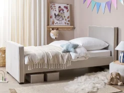 Letto Velluto TEENIE 90 x 200 cm Grigio chiaro