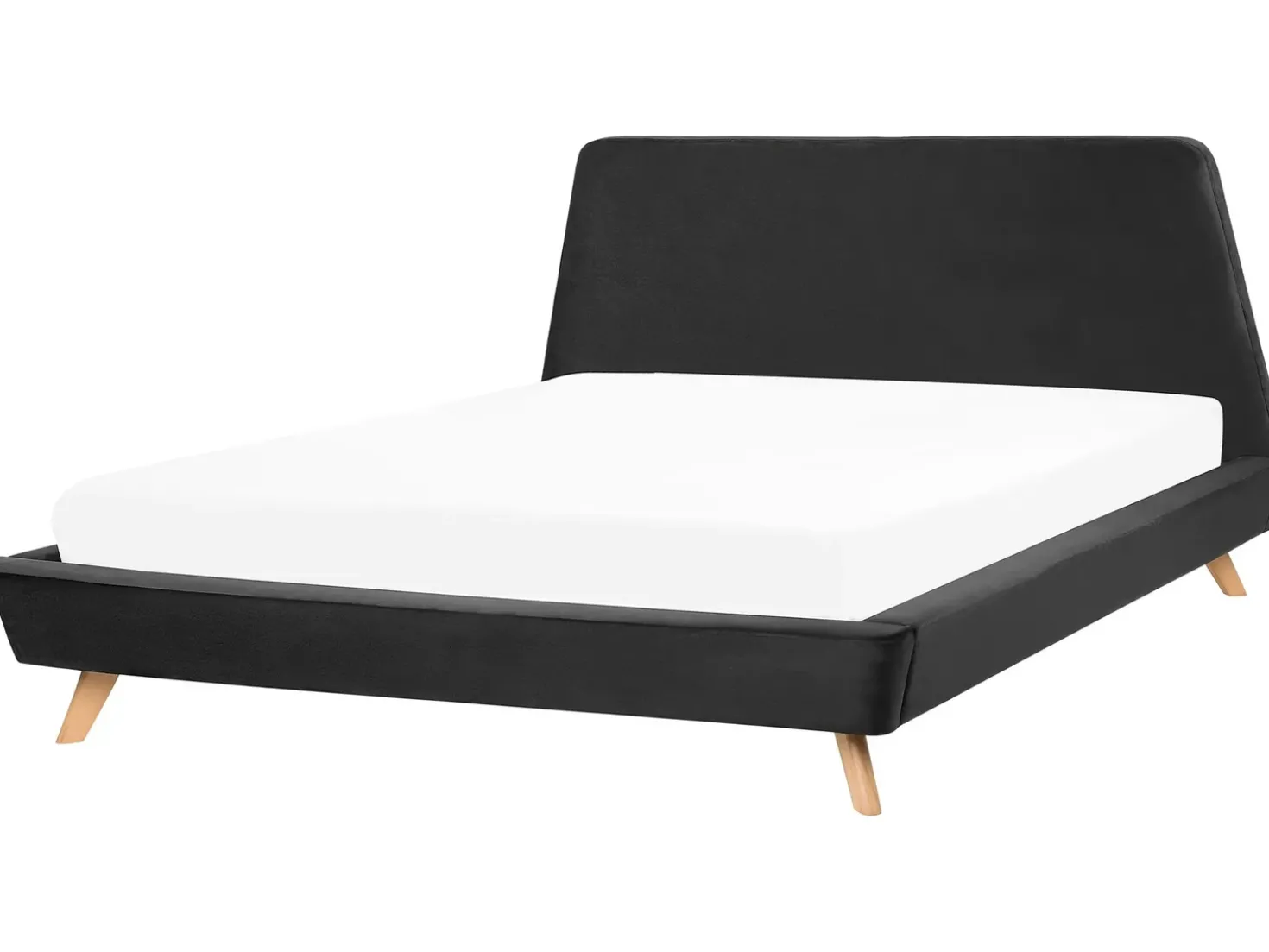 Letto Velluto VIENNE 180 x 200 cm Nero