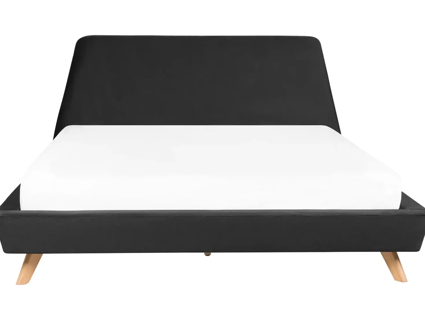 Letto Velluto VIENNE 180 x 200 cm Nero