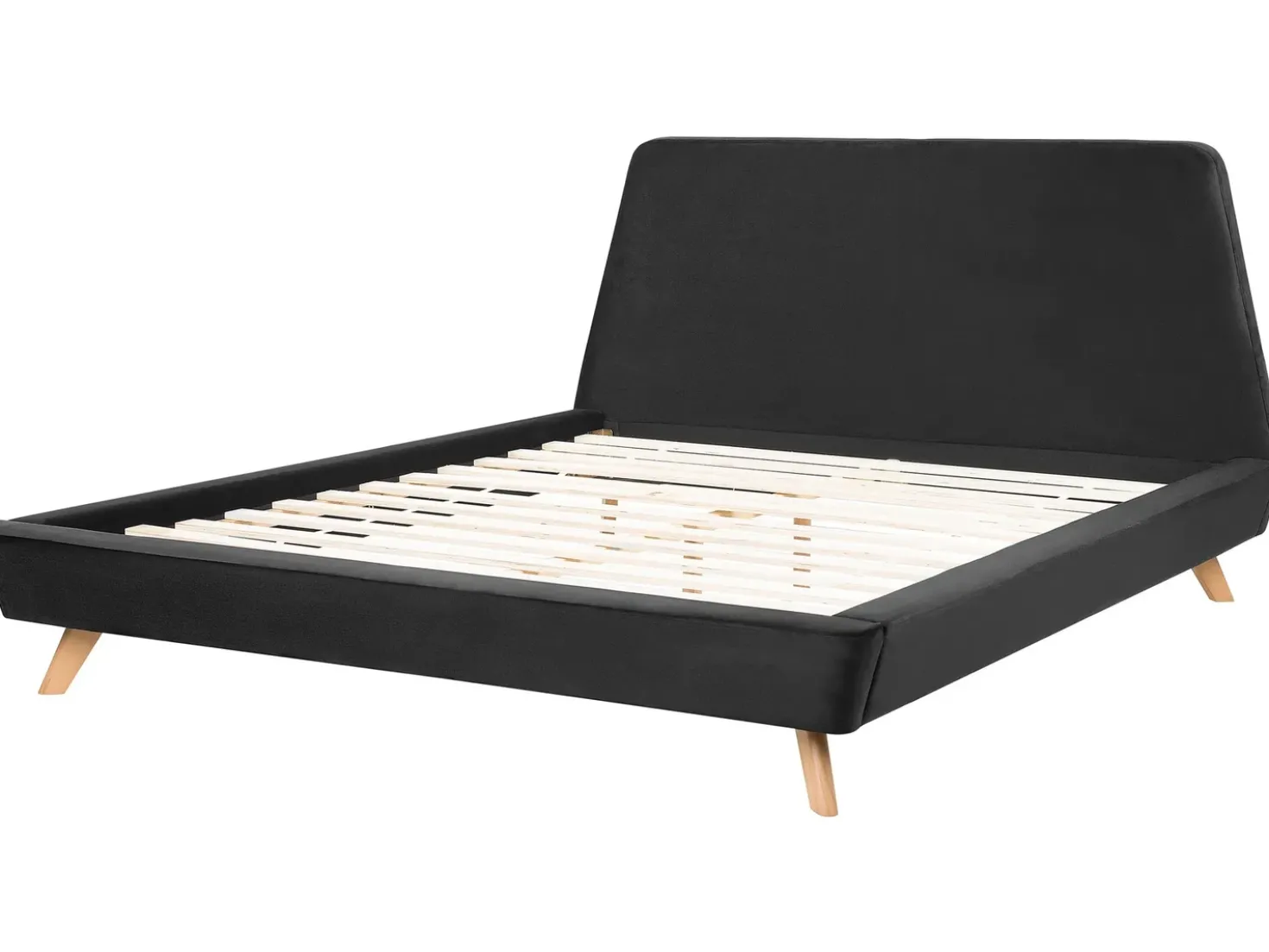 Letto Velluto VIENNE 180 x 200 cm Nero