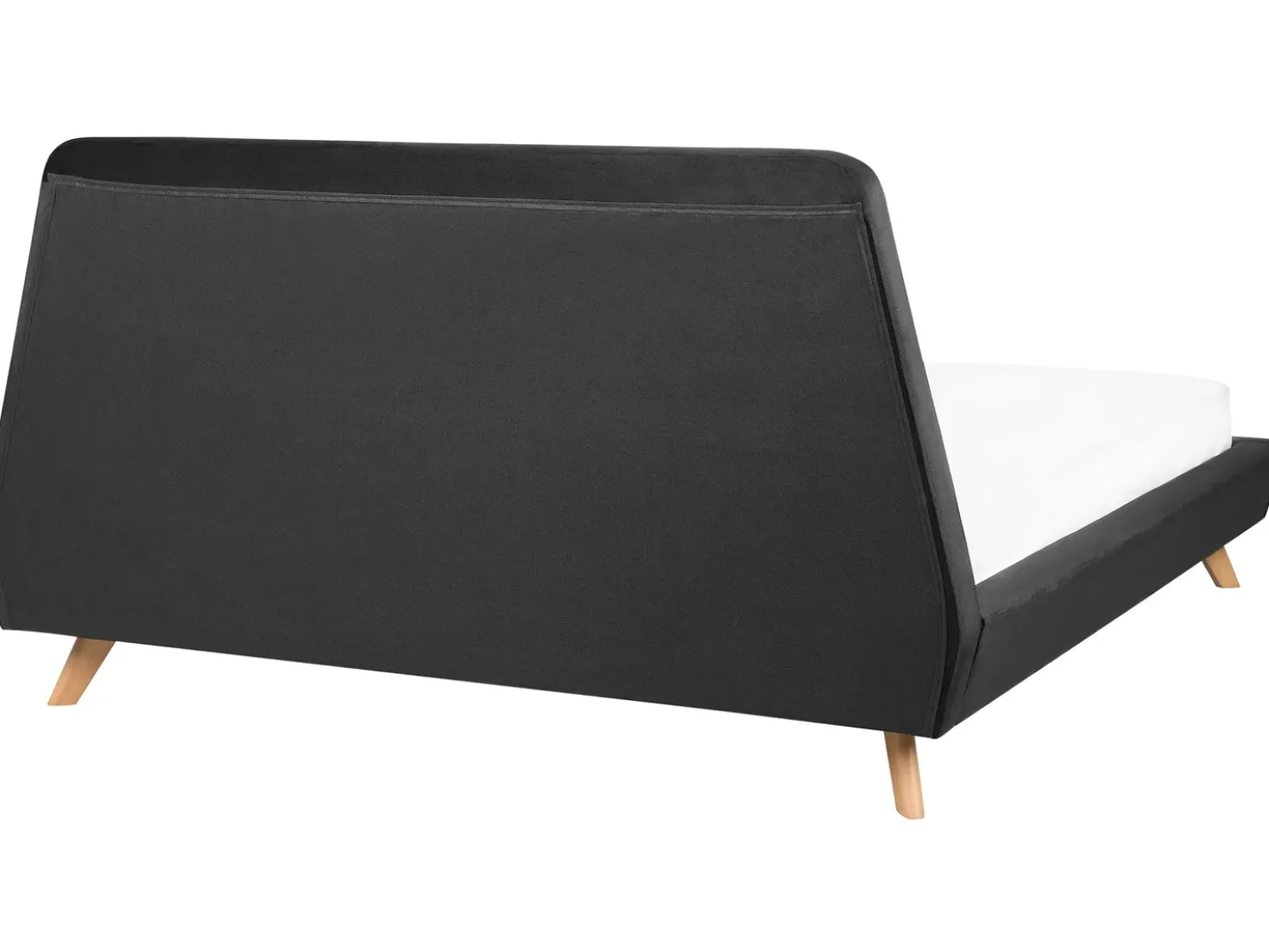 Letto Velluto VIENNE 180 x 200 cm Nero
