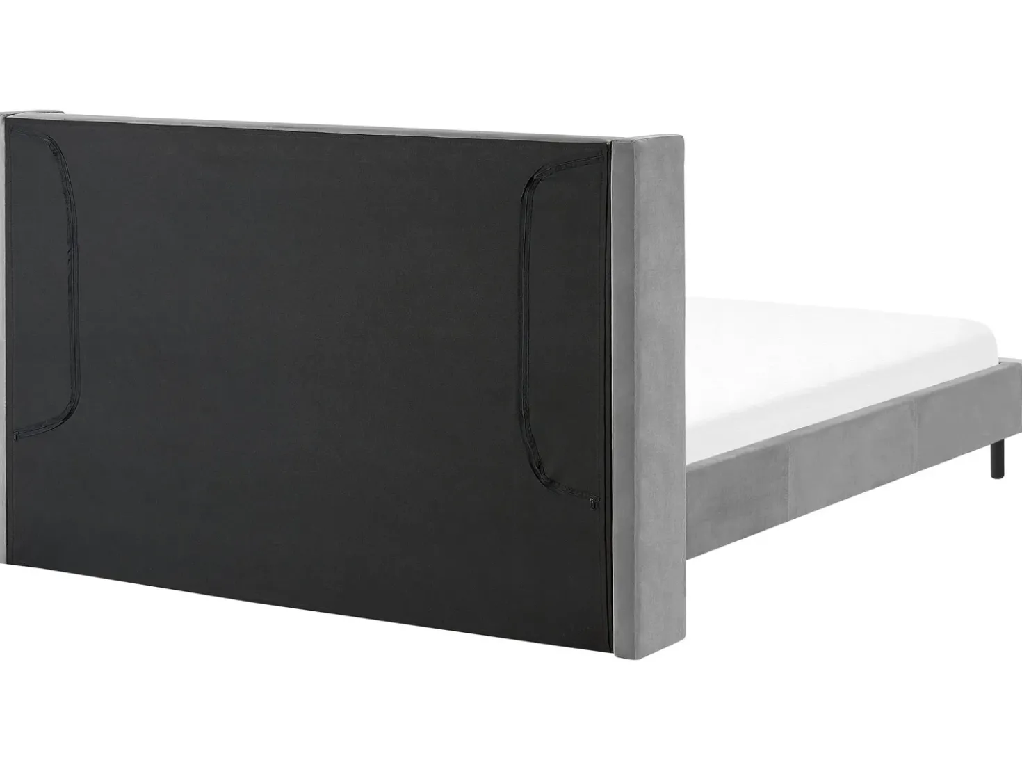 Letto Velluto VILLETTE 180 x 200 cm Grigio