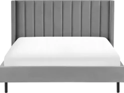 Letto Velluto VILLETTE 180 x 200 cm Grigio