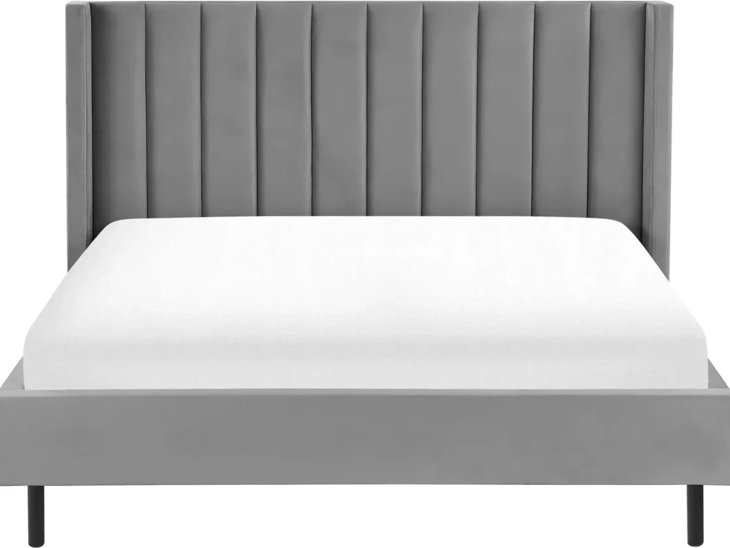 Letto Velluto VILLETTE 180 x 200 cm Grigio