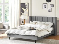 Letto Velluto VILLETTE 180 x 200 cm Grigio
