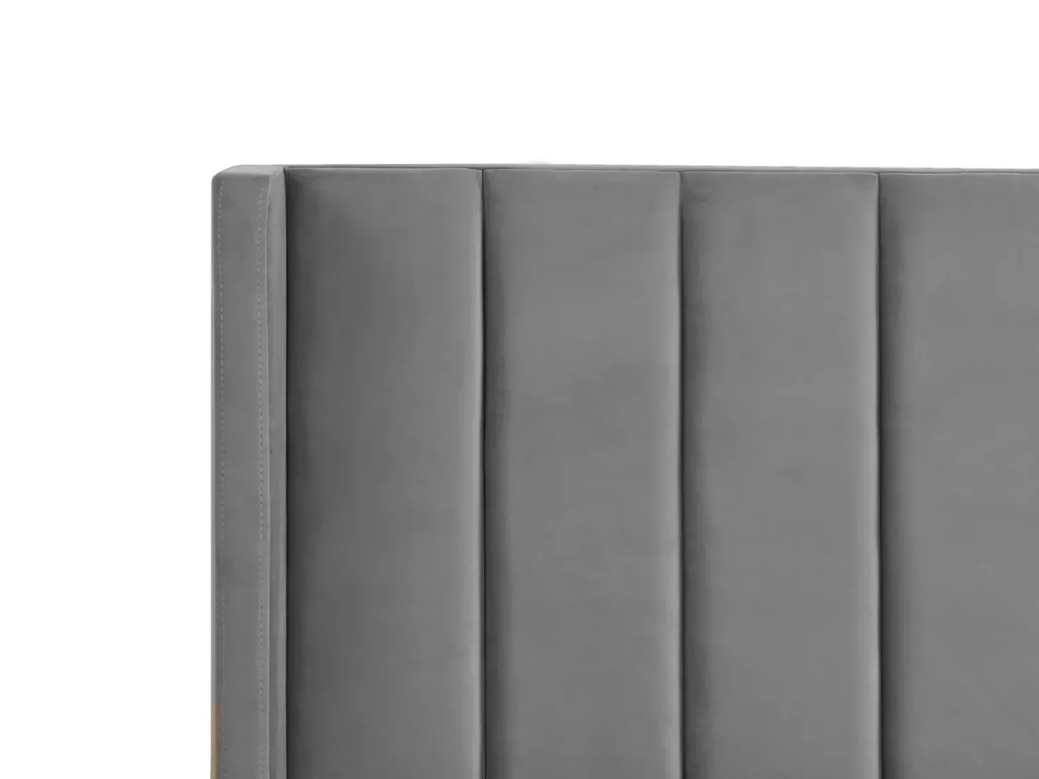 Letto Velluto VILLETTE 180 x 200 cm Grigio