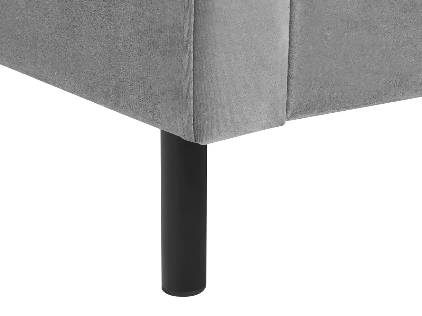 Letto Velluto VILLETTE 180 x 200 cm Grigio