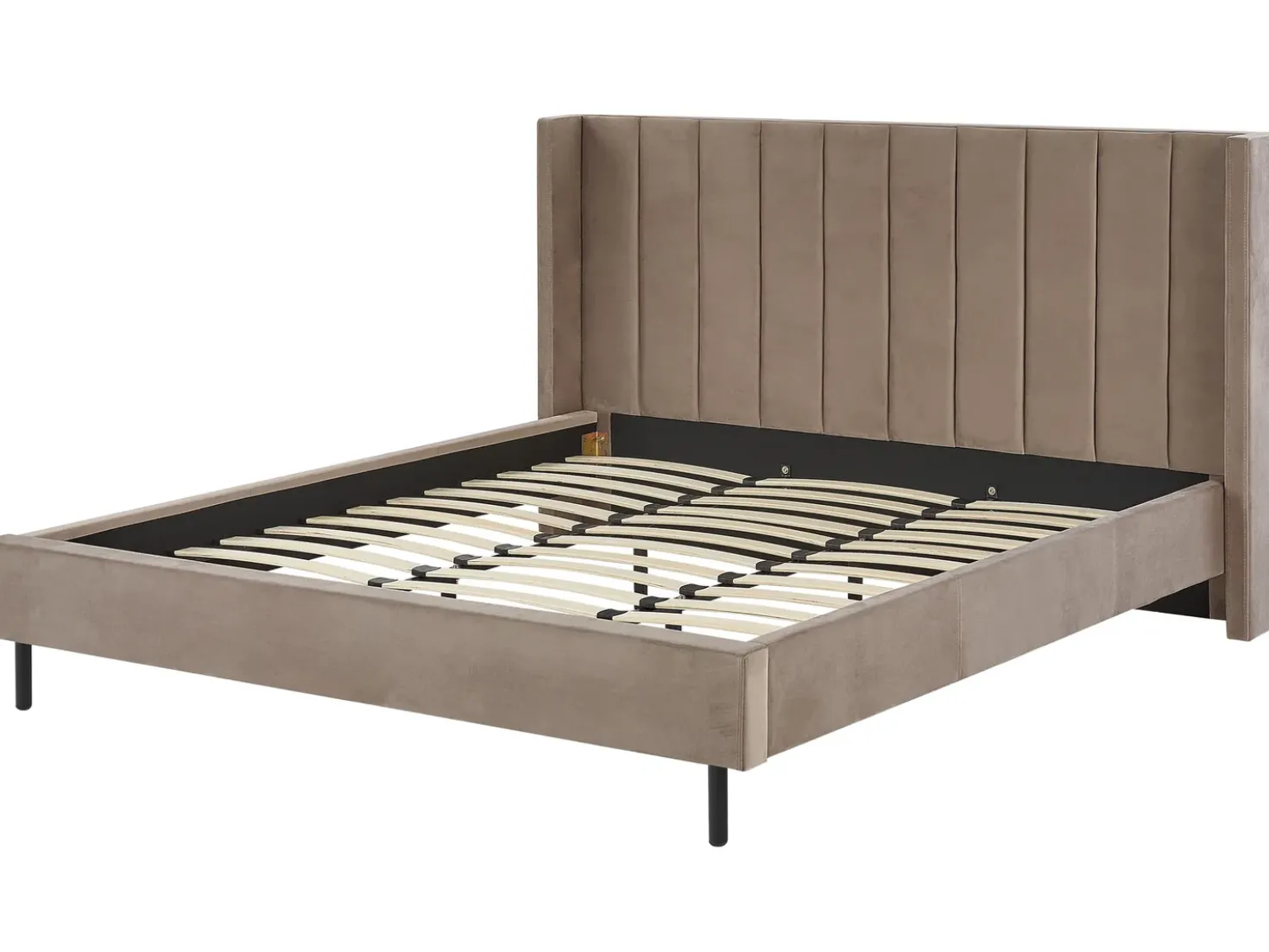 Letto Velluto VILLETTE 180 x 200 cm Tortora
