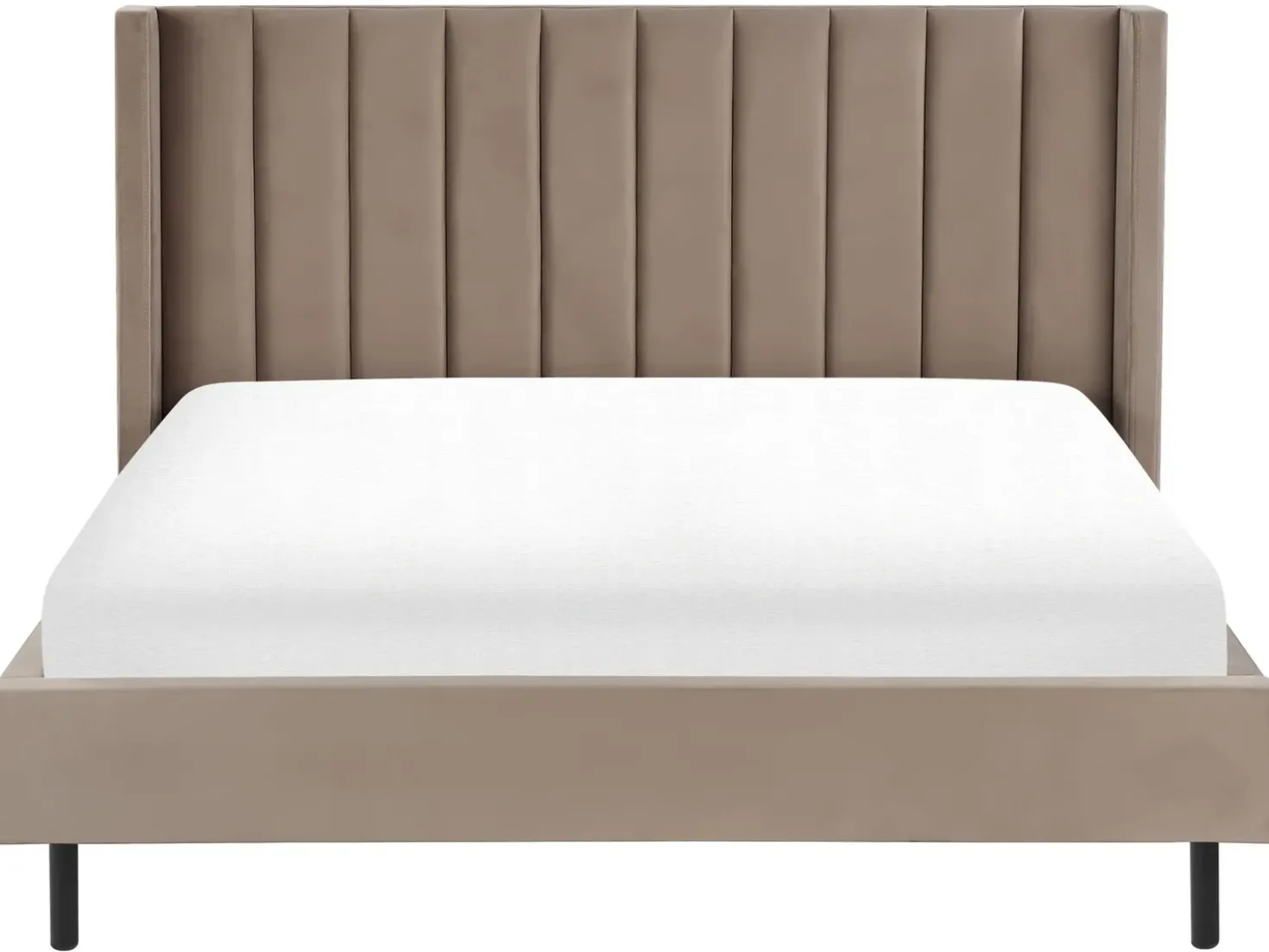Letto Velluto VILLETTE 180 x 200 cm Tortora