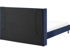 Letto Velluto VILLETTE 160 x 200 cm Blu marino