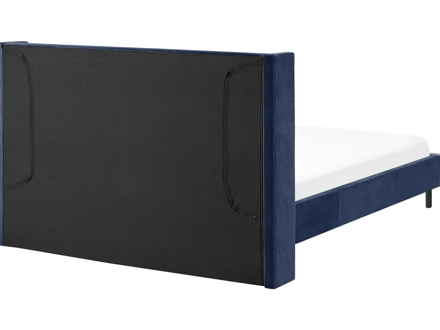 Letto Velluto VILLETTE 160 x 200 cm Blu marino