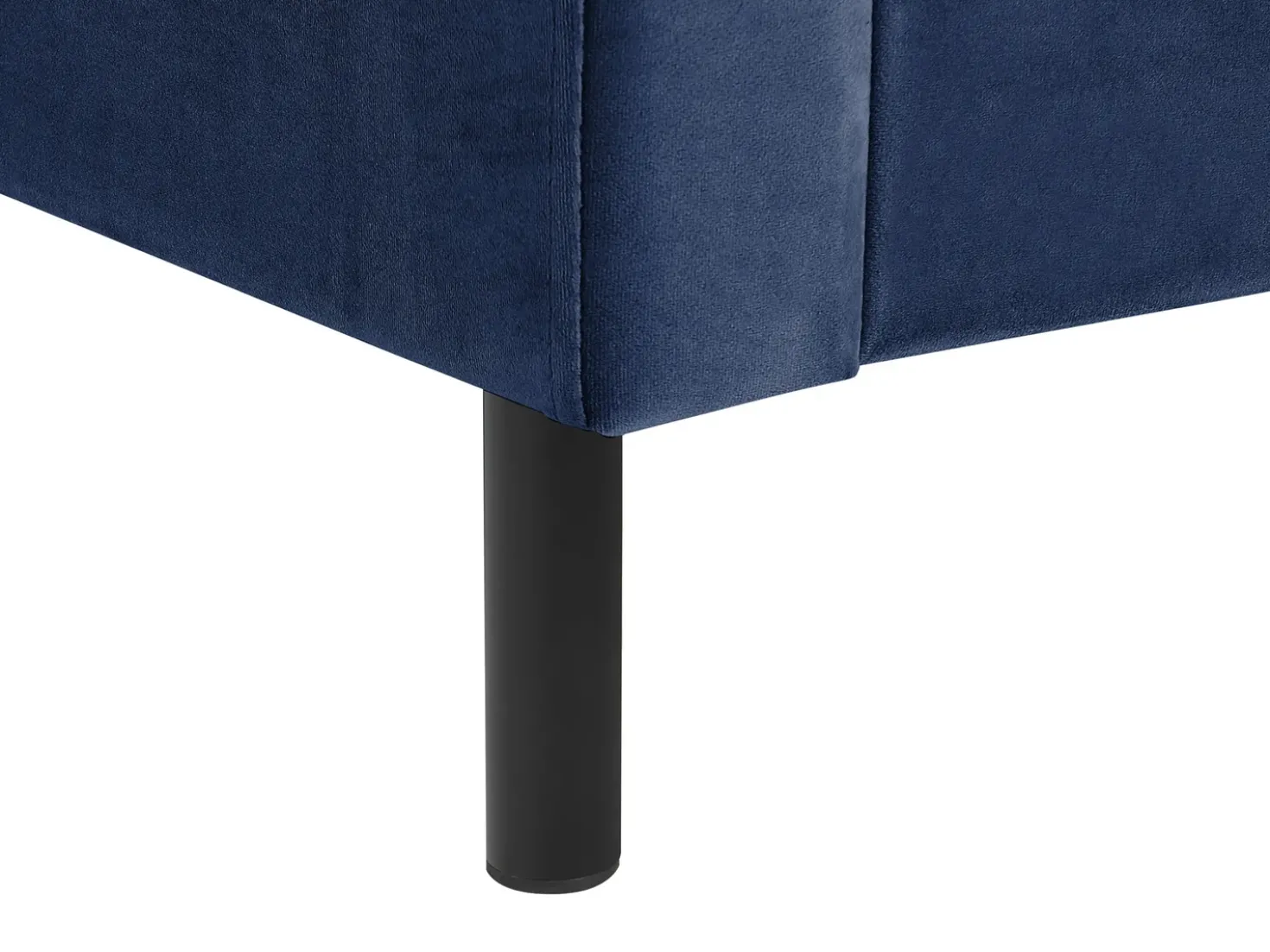 Letto Velluto VILLETTE 160 x 200 cm Blu marino