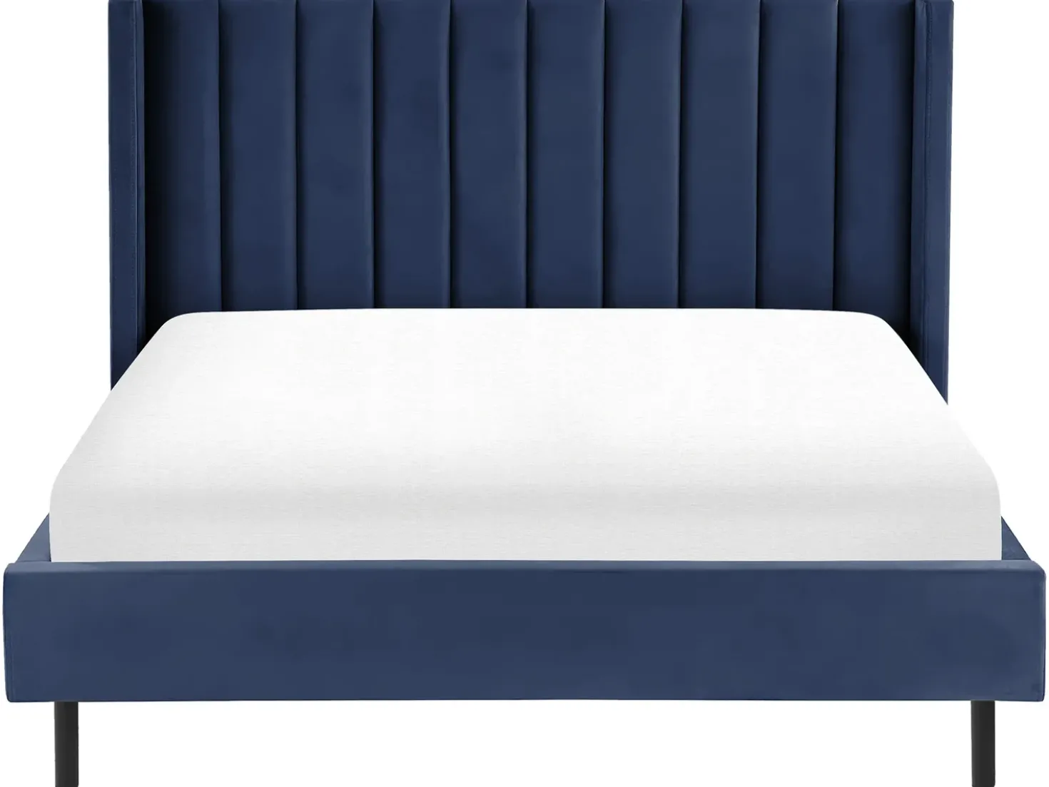 Letto Velluto VILLETTE 160 x 200 cm Blu marino