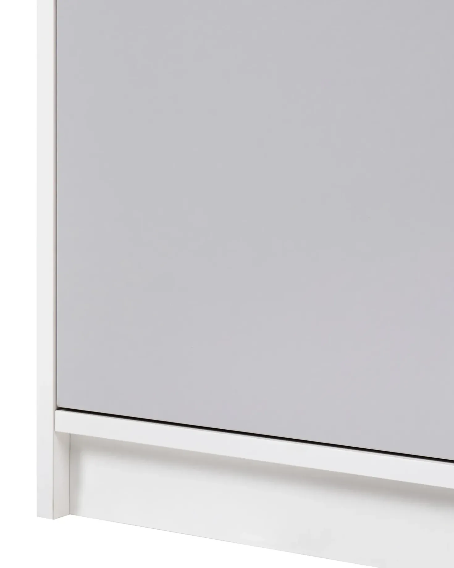 Libreria a 4 ante ZEHNA Grigio/Bianco