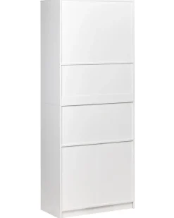 Libreria a 4 ante ZEHNA Grigio/Bianco